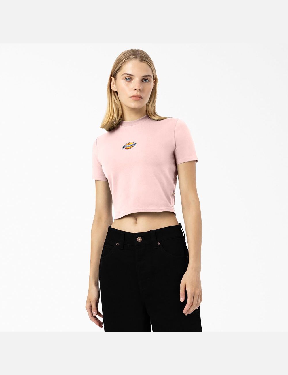 Camisa Recortada Dickies Maple Valley Mujer Rosas | 9642783-ZB