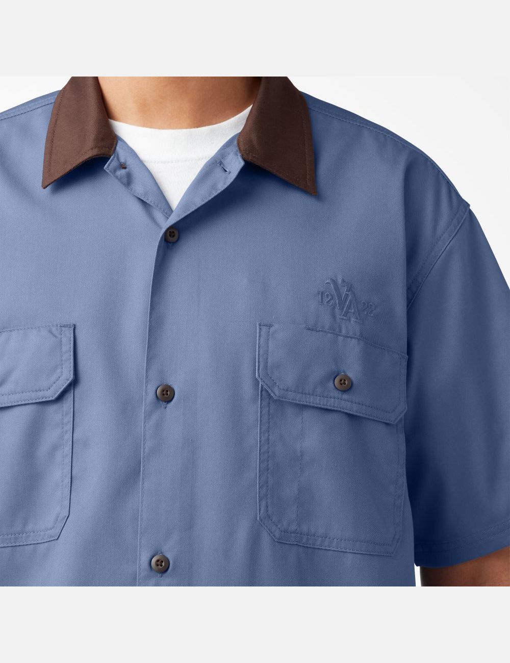 Camisas De Trabajo Dickies Vincent Alvarez Block Collar Hombre Azules | 4950827-YK