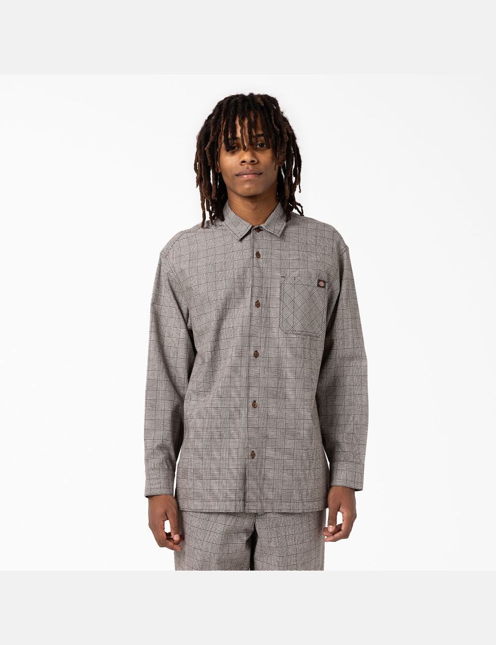 Camisas Dickies Bakerhill Long Sleeve Hombre Marrones | 6534978-YZ