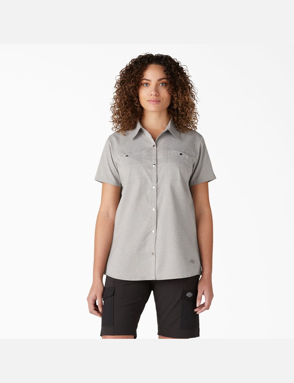 Camisas Dickies Cooling Corta Sleeve Trabajo Mujer Multicolor | 1520984-TC