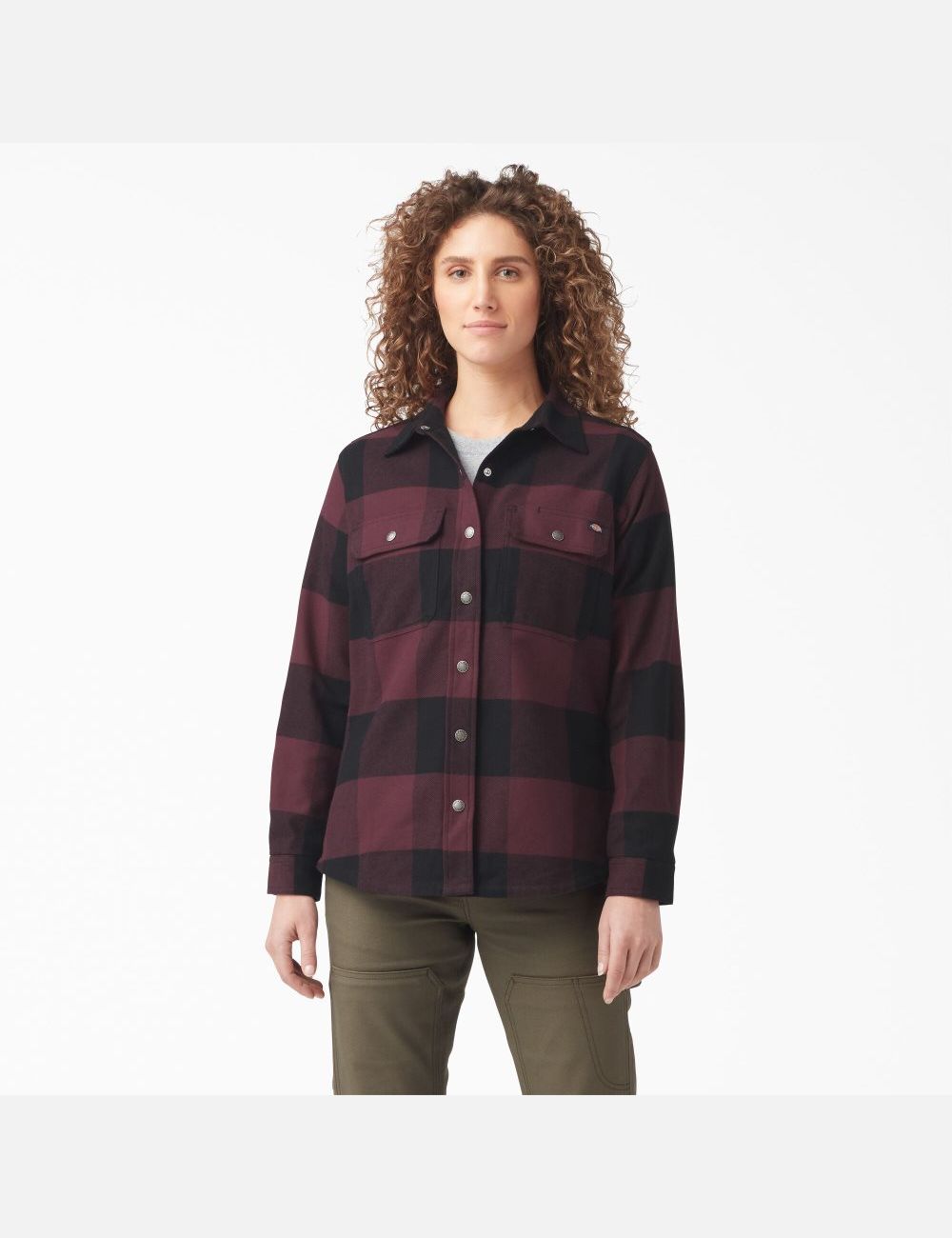 Camisas Dickies DuraTech Renegade Flannel Mujer Burdeos | 6254091-SO