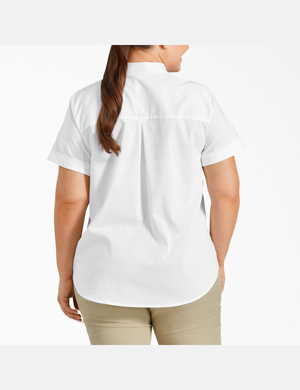 Camisas Dickies Plus Stretch Button-Up Mujer Blancas | 2960874-GS