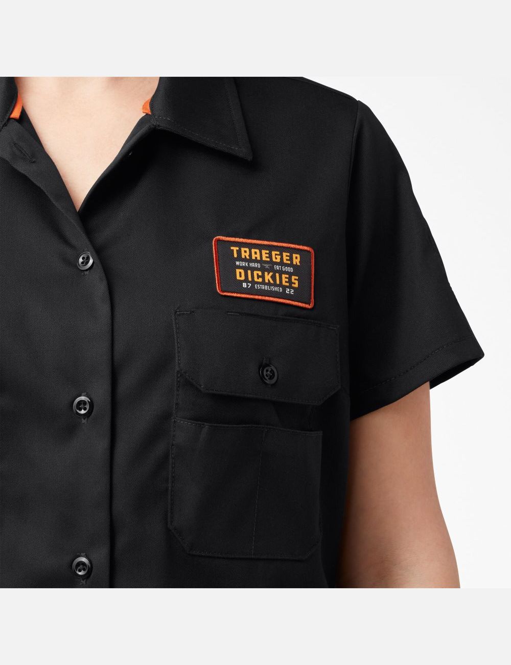 Camisas Dickies Traeger x Ultimate Grilling Mujer Negras | 3608195-MD