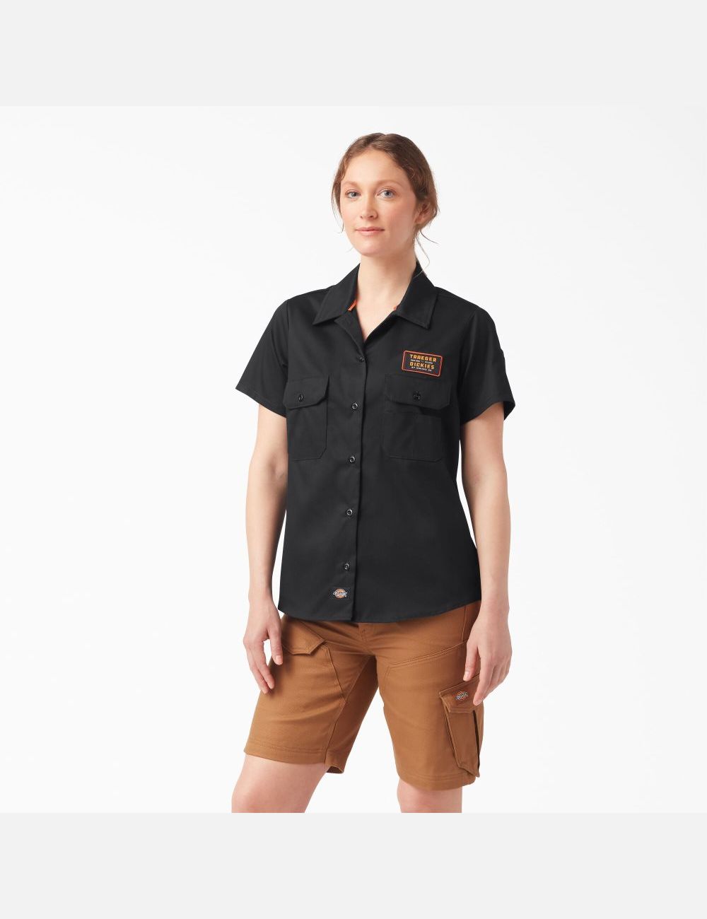 Camisas Dickies Traeger x Ultimate Grilling Mujer Negras | 3608195-MD