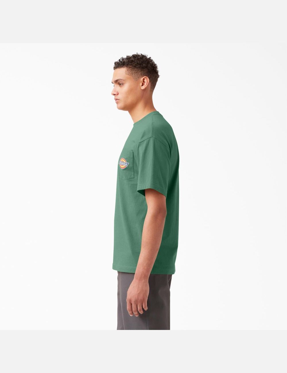 Camiseta Dickies Chest Logo Pocket Hombre Verde Oscuro | 2316940-RZ