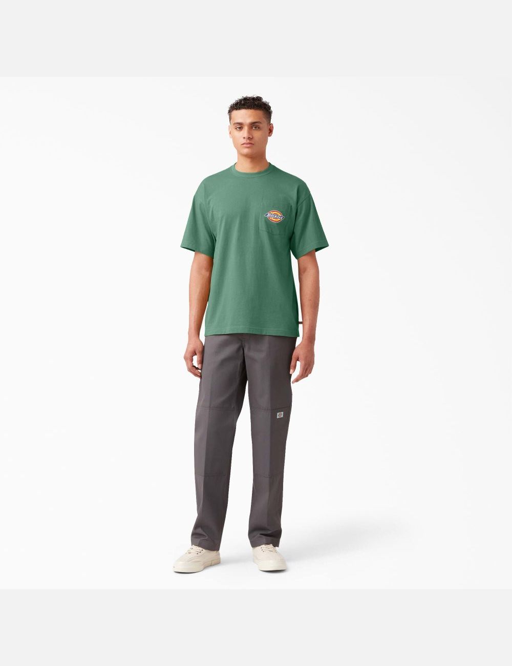 Camiseta Dickies Chest Logo Pocket Hombre Verde Oscuro | 2316940-RZ