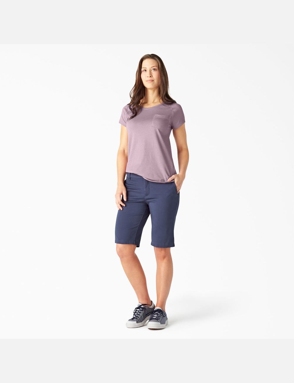 Camiseta Dickies Cooling Corta Sleeve Mujer Moradas Gris | 8624937-QW