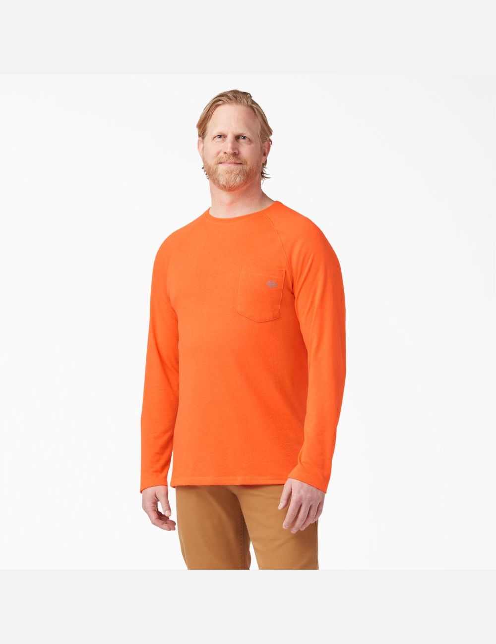 Camiseta Dickies Cooling Long Sleeve Hombre Naranjas Claro | 2749831-VY