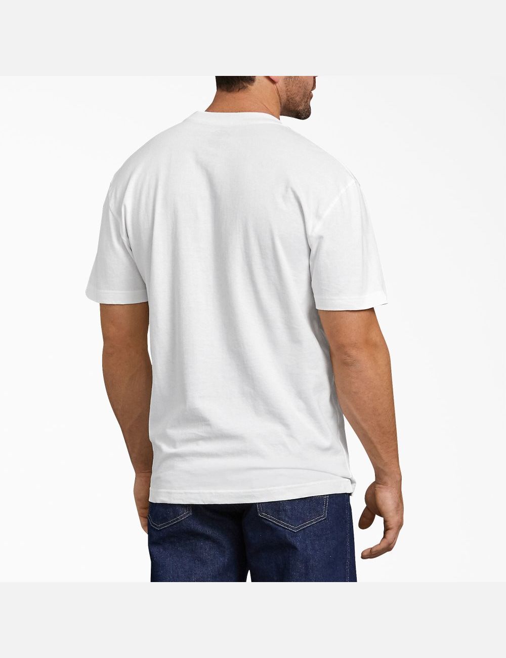 Camiseta Dickies Corta Sleeve Heavyweight Crew Neck Hombre Blancas | 1945068-RP