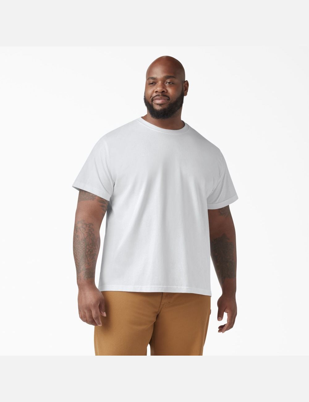 Camiseta Dickies Corta Sleeve Heavyweight Crew Neck Hombre Blancas | 1945068-RP