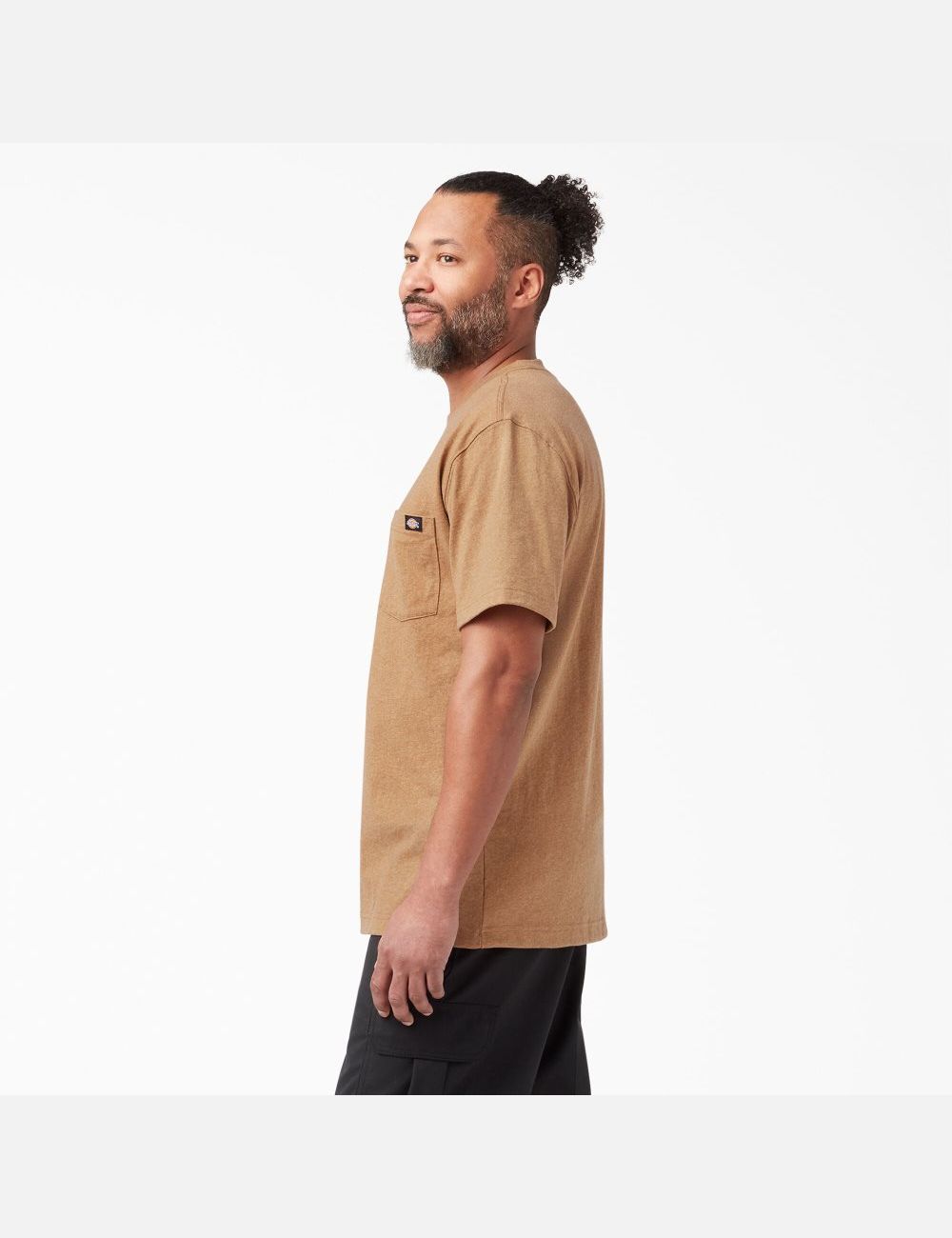 Camiseta Dickies Corta Sleeve Heavyweight Heathered Hombre Marrones | 2806135-KG