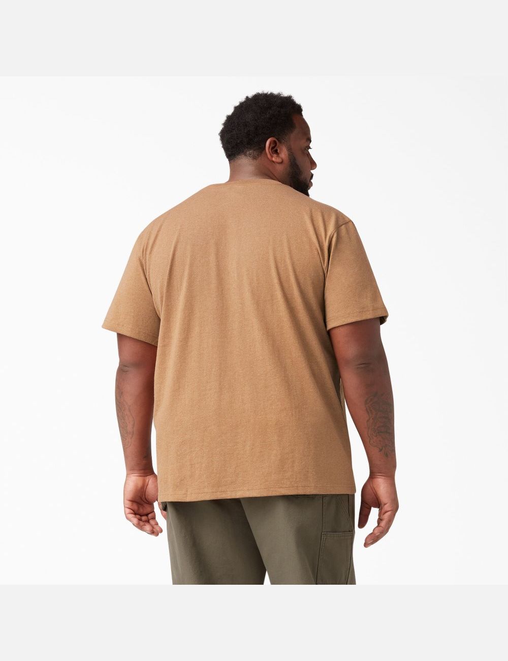 Camiseta Dickies Corta Sleeve Heavyweight Heathered Hombre Marrones | 2806135-KG