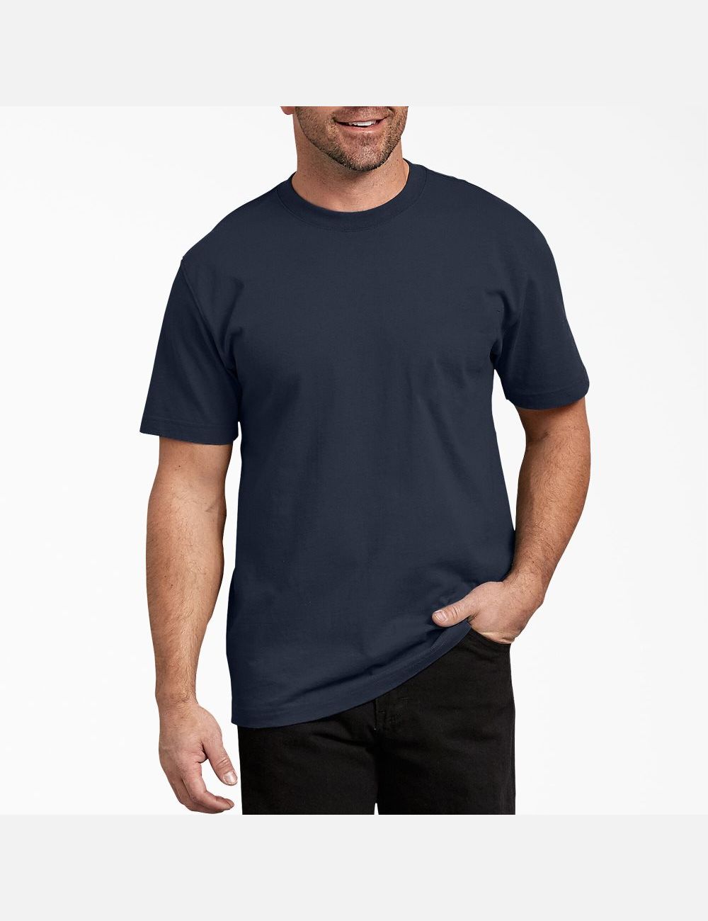 Camiseta Dickies Corta Sleeve Heavyweight Crew Neck Hombre Azul Marino | 2876513-MB