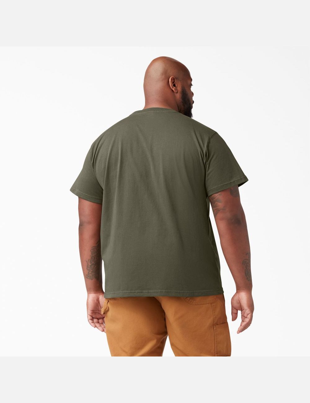 Camiseta Dickies Corta Sleeve Heavyweight Hombre Verde | 5167283-AT