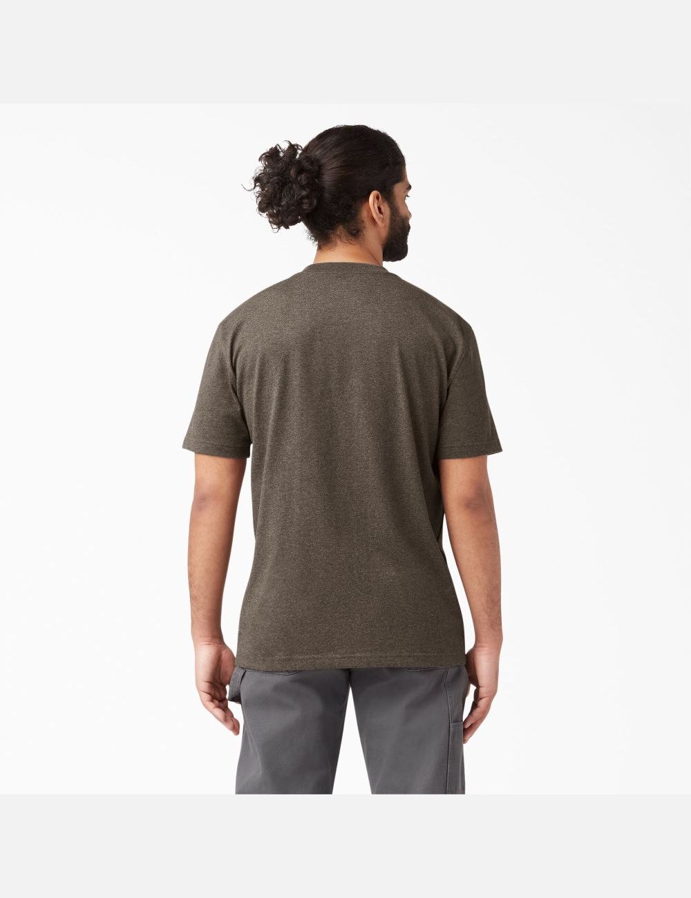 Camiseta Dickies Corta Sleeve Heavyweight Heathered Hombre Chocolate | 5682394-JY