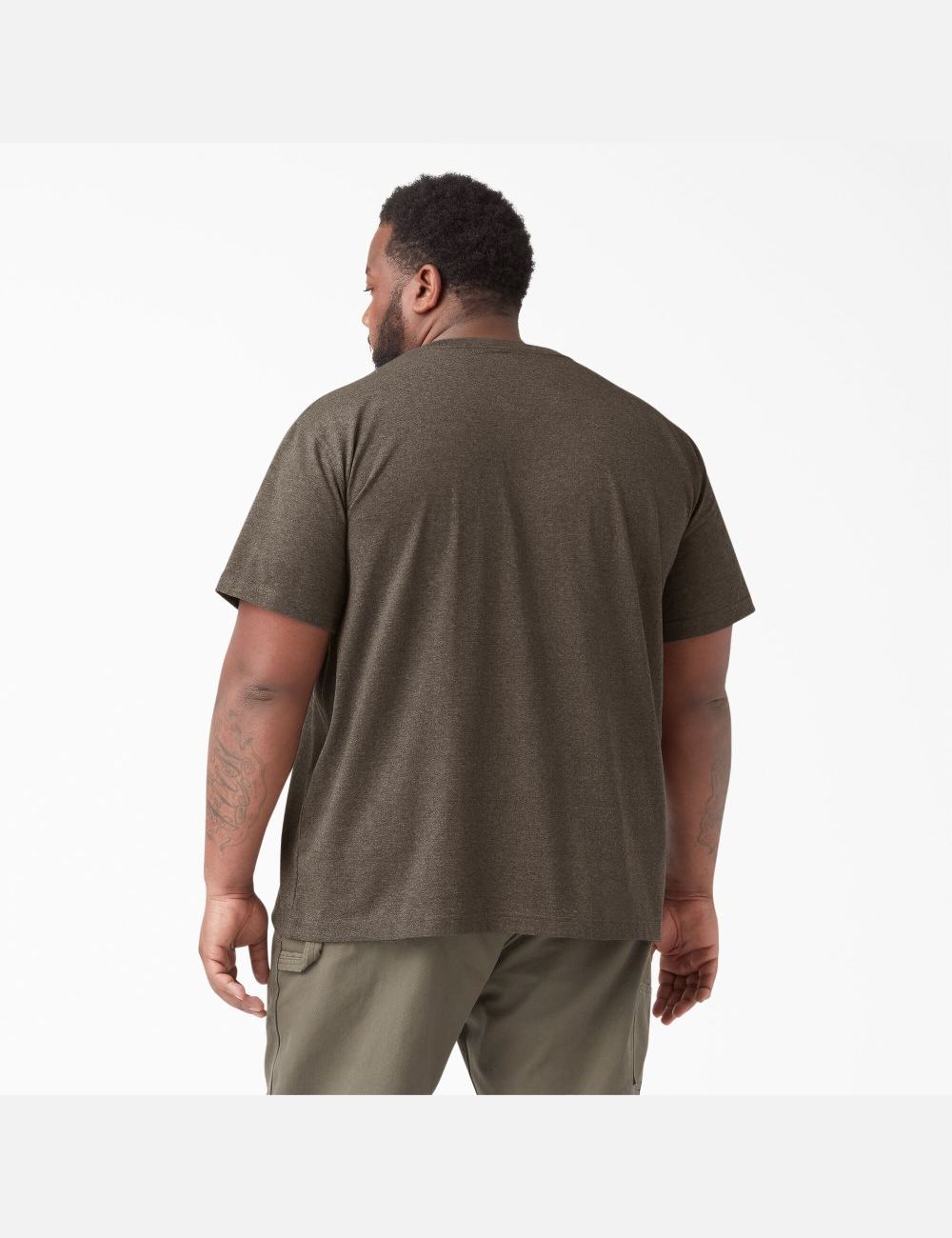 Camiseta Dickies Corta Sleeve Heavyweight Heathered Hombre Chocolate | 5682394-JY