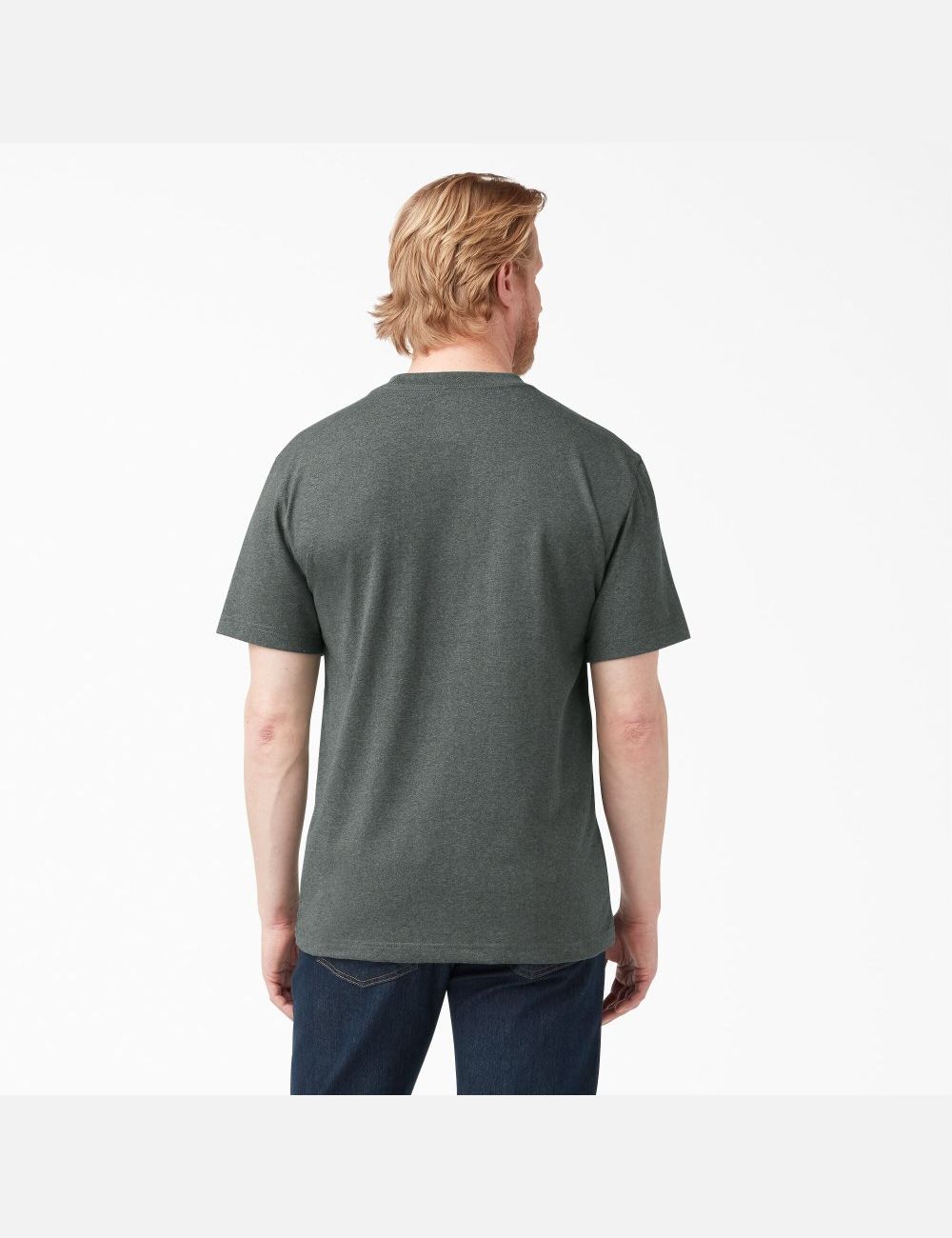 Camiseta Dickies Corta Sleeve Heavyweight Heathered Hombre Verde | 5746392-XF