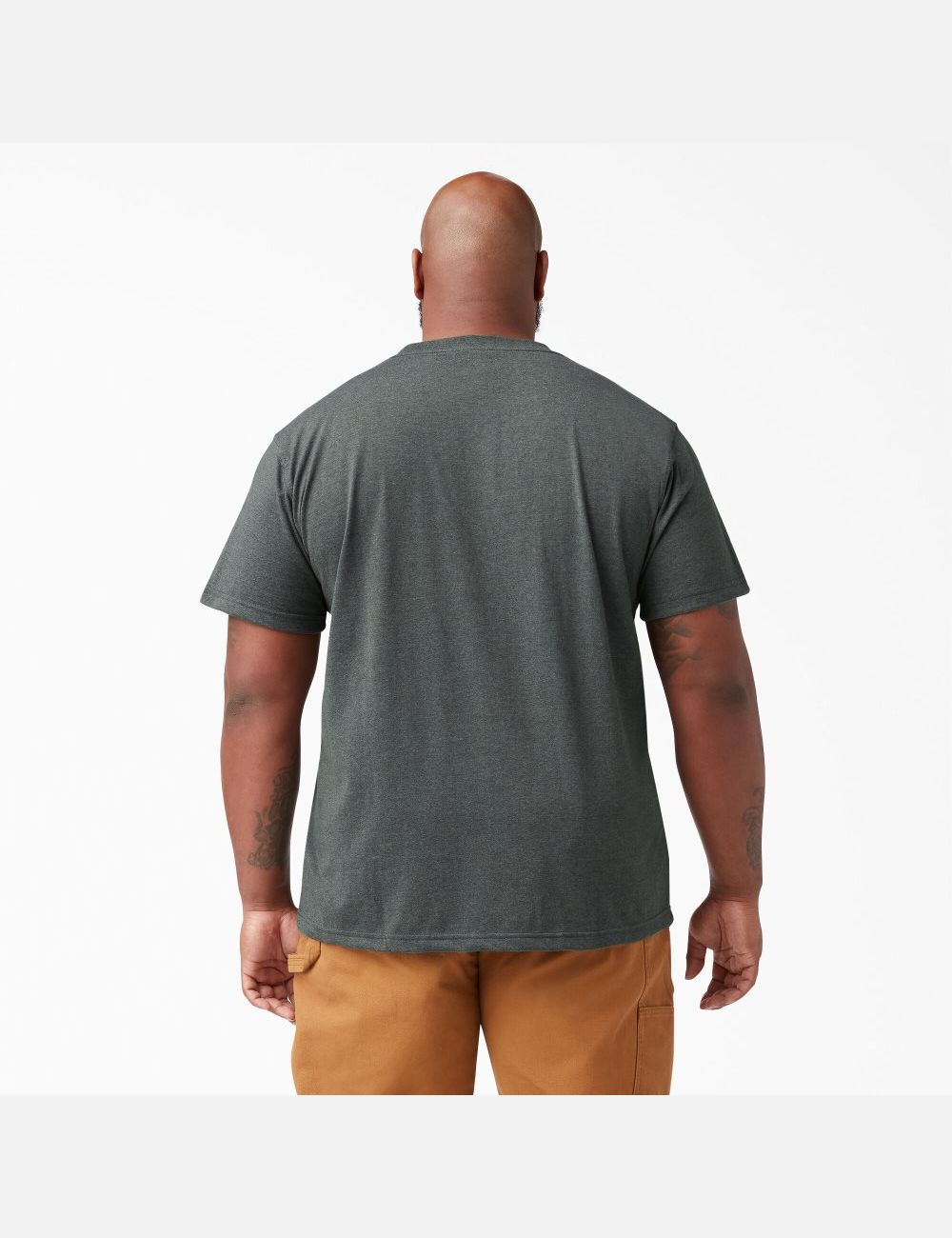 Camiseta Dickies Corta Sleeve Heavyweight Heathered Hombre Verde | 5746392-XF