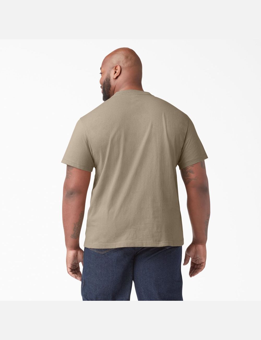 Camiseta Dickies Corta Sleeve Heavyweight Henley Hombre Marrones | 9043862-TU