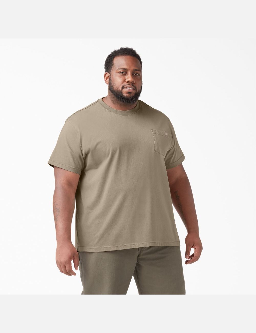 Camiseta Dickies Corta Sleeve Heavyweight Hombre Marrones | 9610538-UG