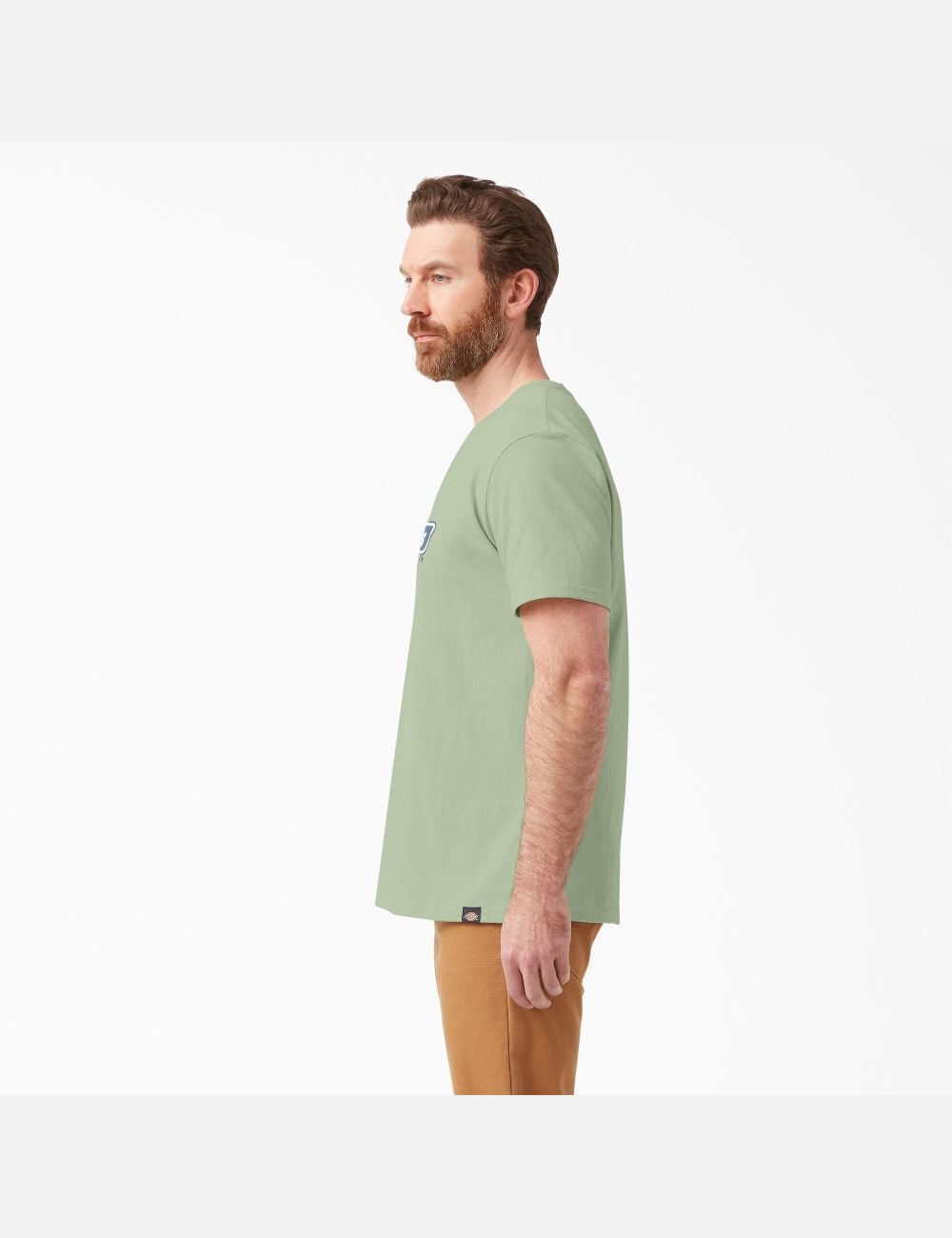 Camiseta Dickies Logo Estampadas Hombre Verde | 0184927-JN