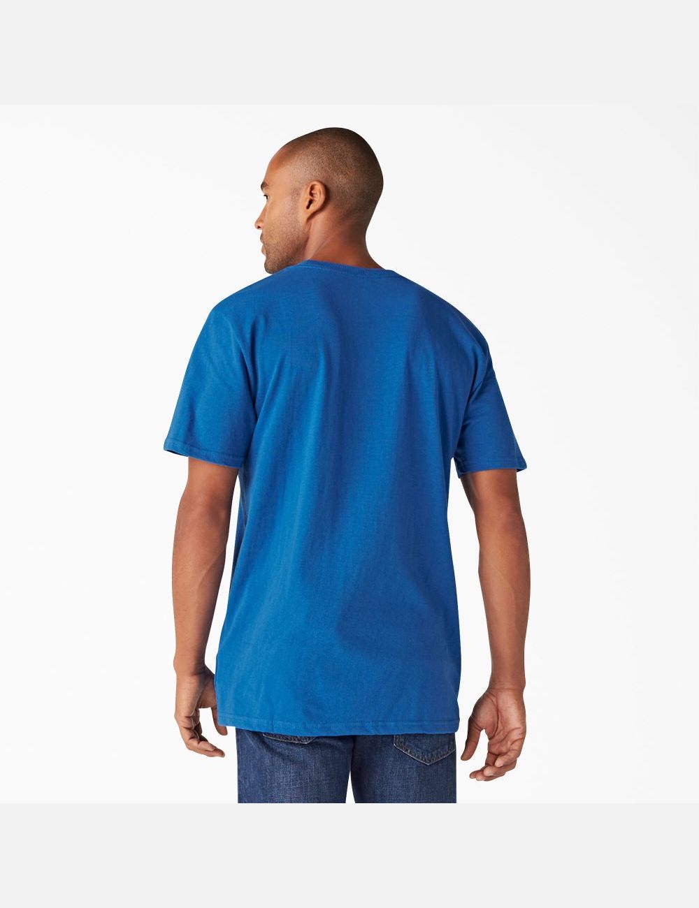 Camiseta Dickies Logo Estampadas Hombre Azul Real Azules | 0479213-EO