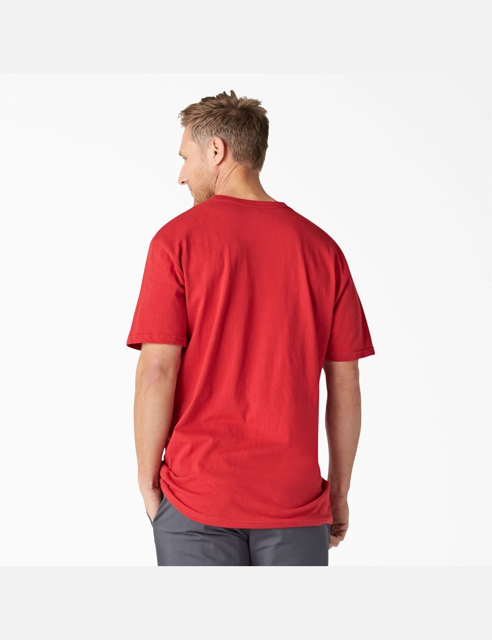 Camiseta Dickies Logo Estampadas Hombre Rojas | 3947850-PG