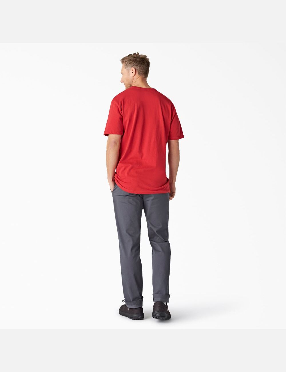 Camiseta Dickies Logo Estampadas Hombre Rojas | 3947850-PG