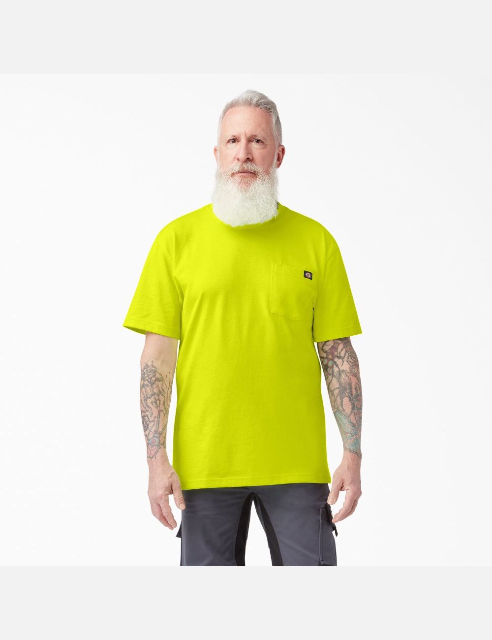 Camiseta Dickies Neon Corta Sleeve Heavyweight Hombre Amarillo Claro | 3548761-BJ