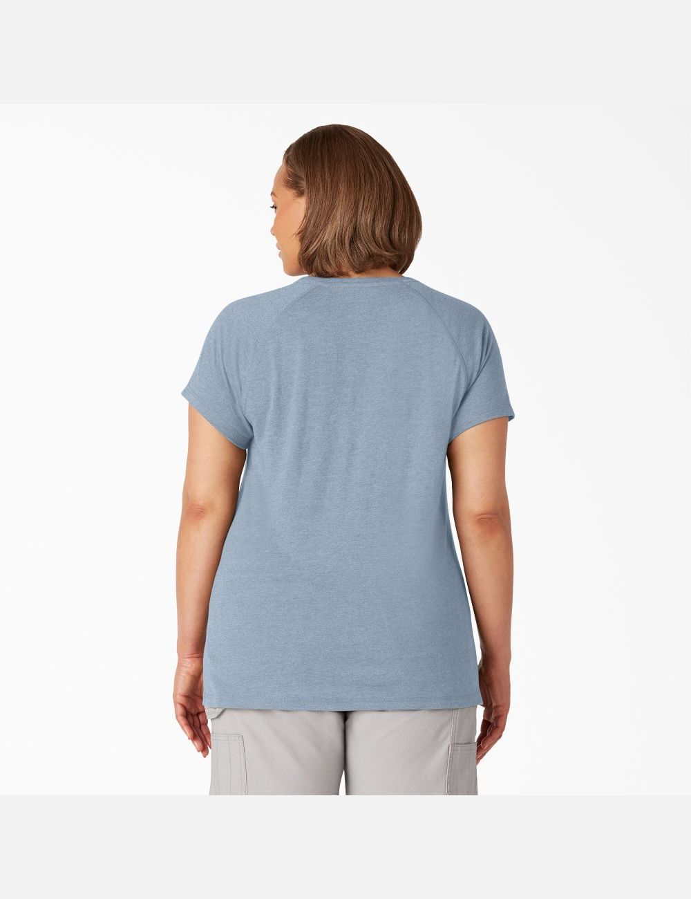 Camiseta Dickies Plus Cooling Corta Sleeve Mujer Azules | 1480765-RP