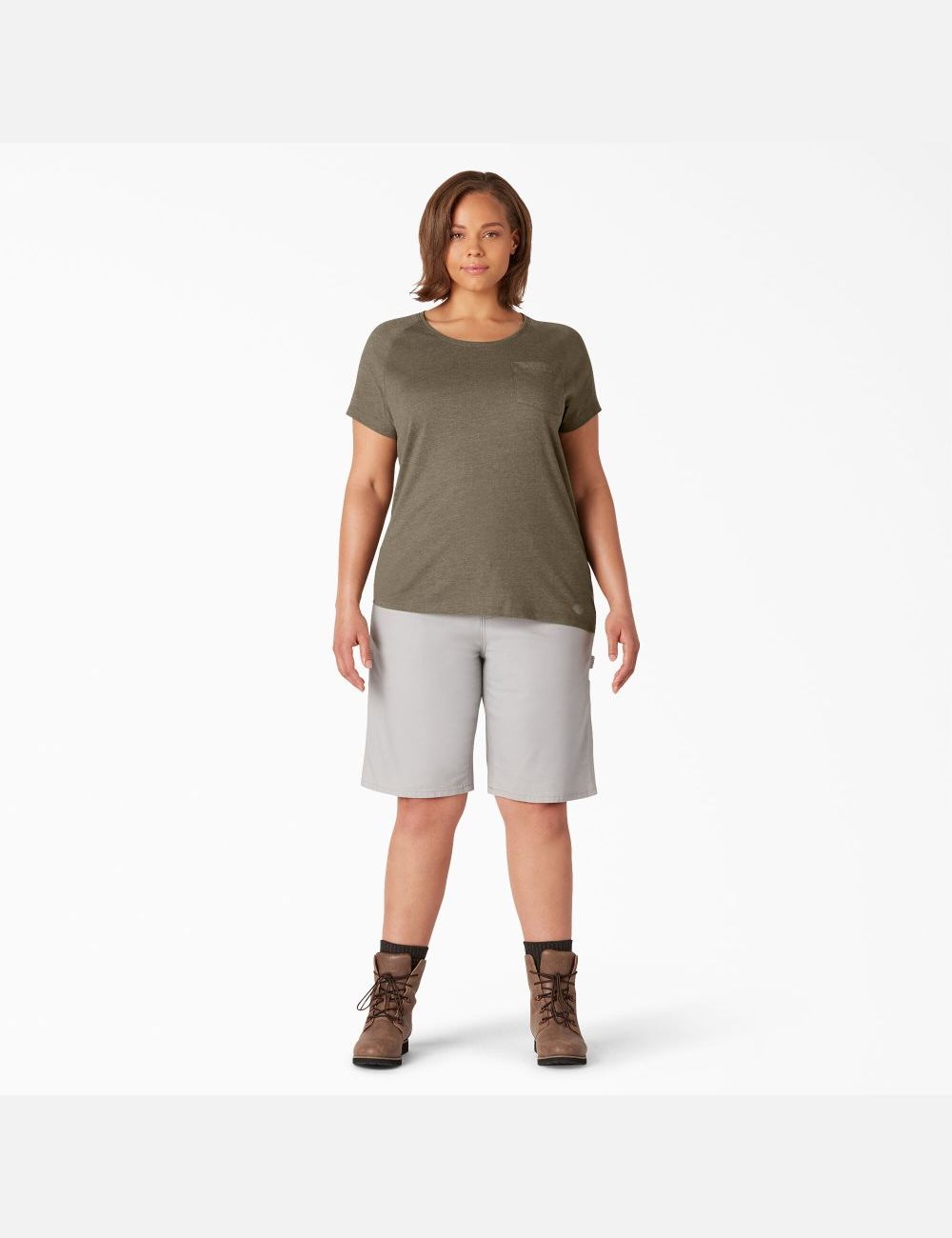 Camiseta Dickies Plus Cooling Corta Sleeve Mujer Verde | 1954283-XJ