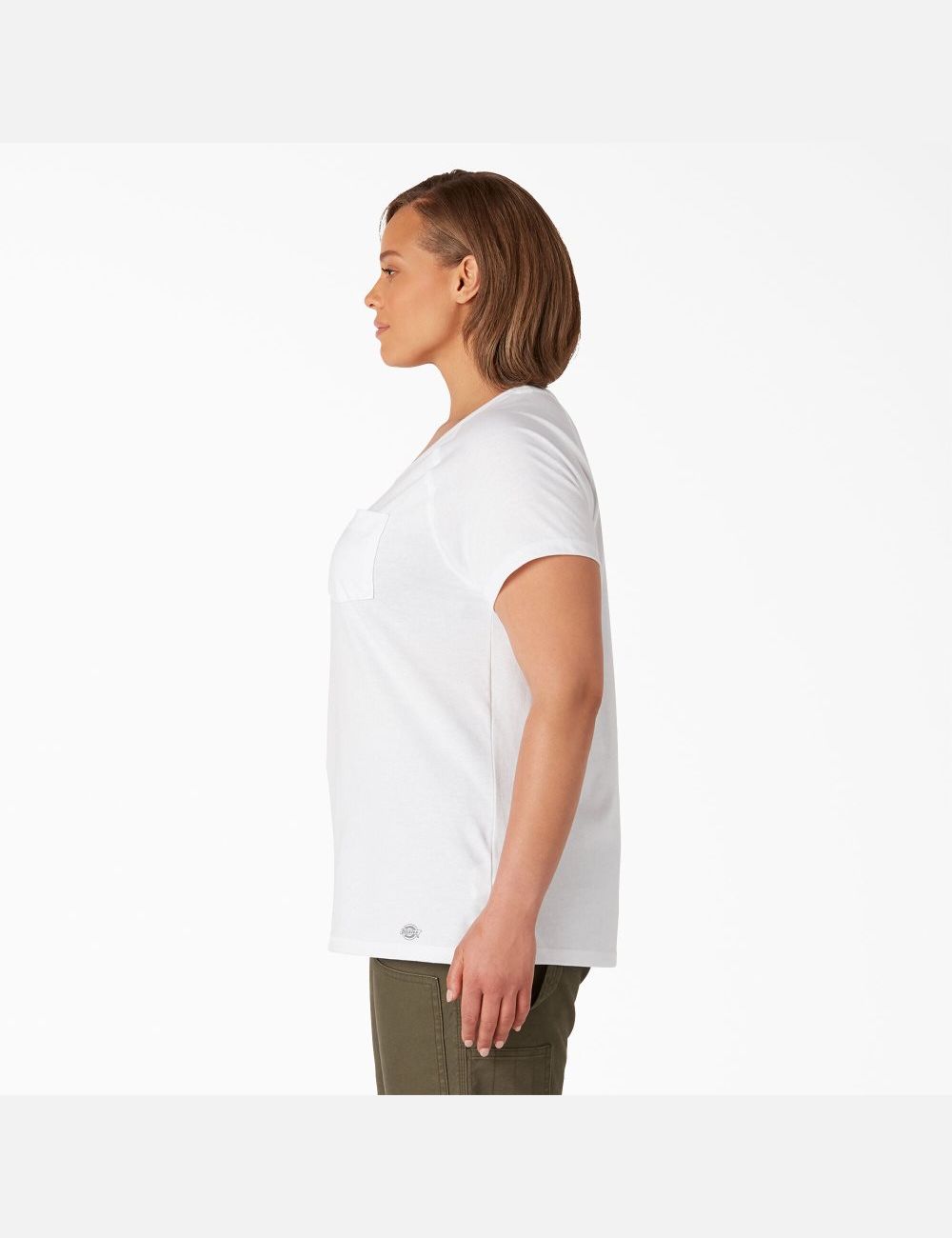 Camiseta Dickies Plus Cooling Corta Sleeve Mujer Blancas | 8409536-RP