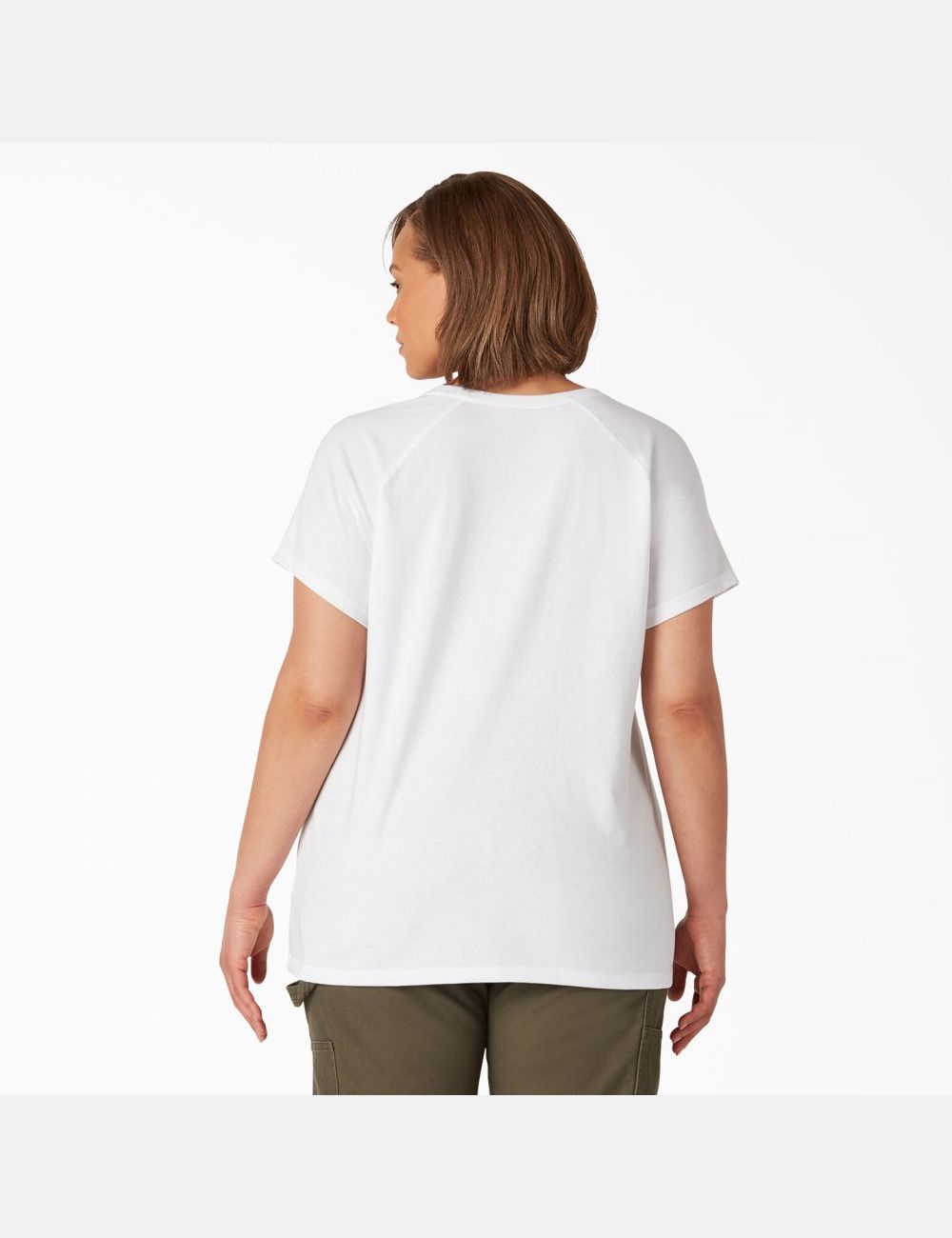 Camiseta Dickies Plus Cooling Corta Sleeve Mujer Blancas | 8409536-RP