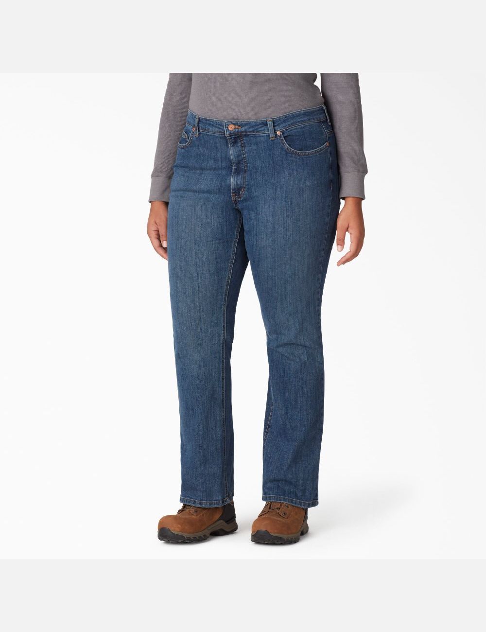 Jeans Dickies Plus Perfect Shape Denim Bootcut Mujer Indigo Azules | 9541682-SM