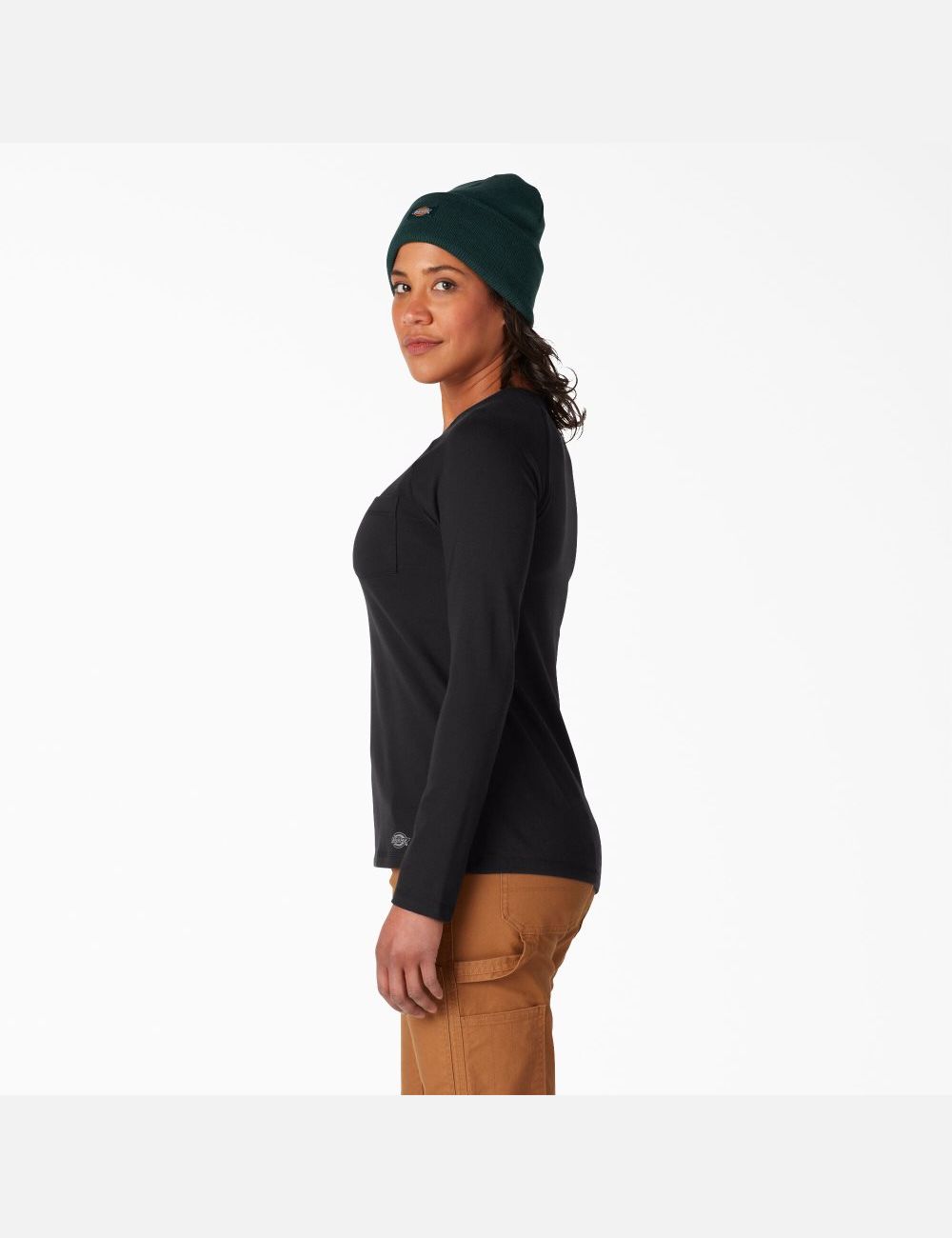 Long Sleeve Dickies Cooling T-Shirt Mujer Negras | 3270415-NX