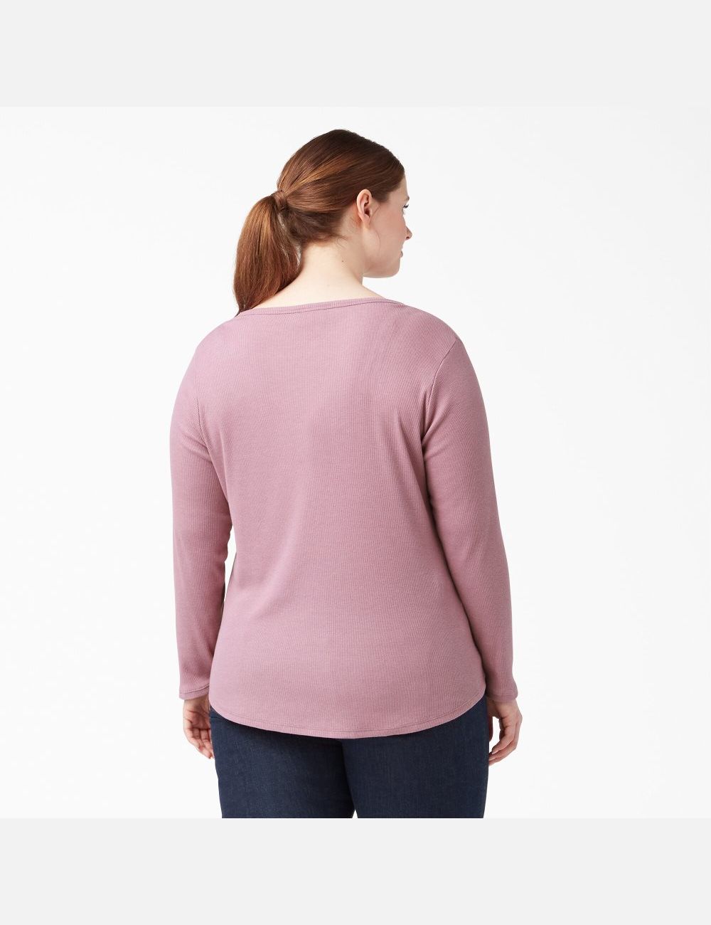 Long Sleeve Dickies Plus Henley Shirt Mujer Moradas | 6038742-VR