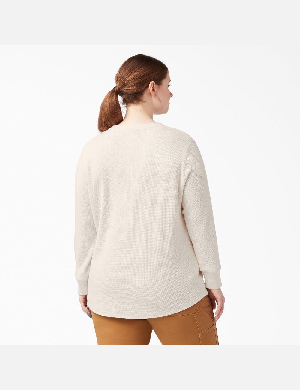 Long Sleeve Dickies Plus Thermal Shirt Mujer Beige | 2415870-SU