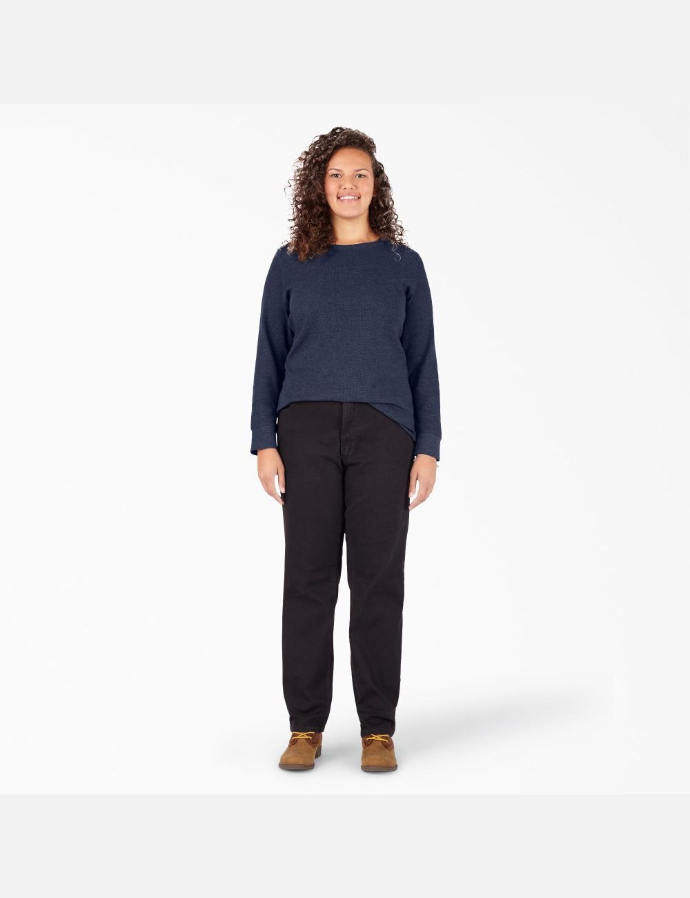 Long Sleeve Dickies Plus Thermal Shirt Mujer Azul Marino | 9024615-YA