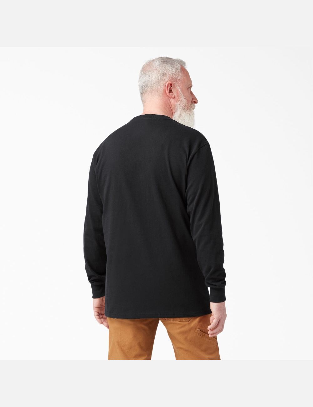 Long Sleeve Dickies Regular Fit Icon Estampadas T-Shirt Hombre Negras | 4792816-HS