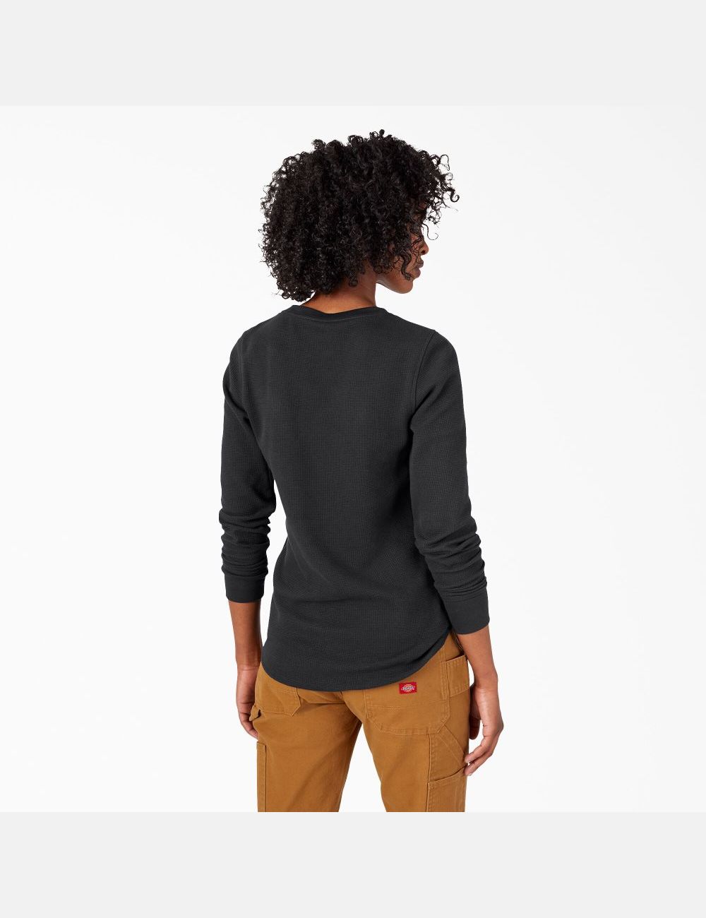 Long Sleeve Dickies Thermal Shirt Mujer Negras | 1246890-NU