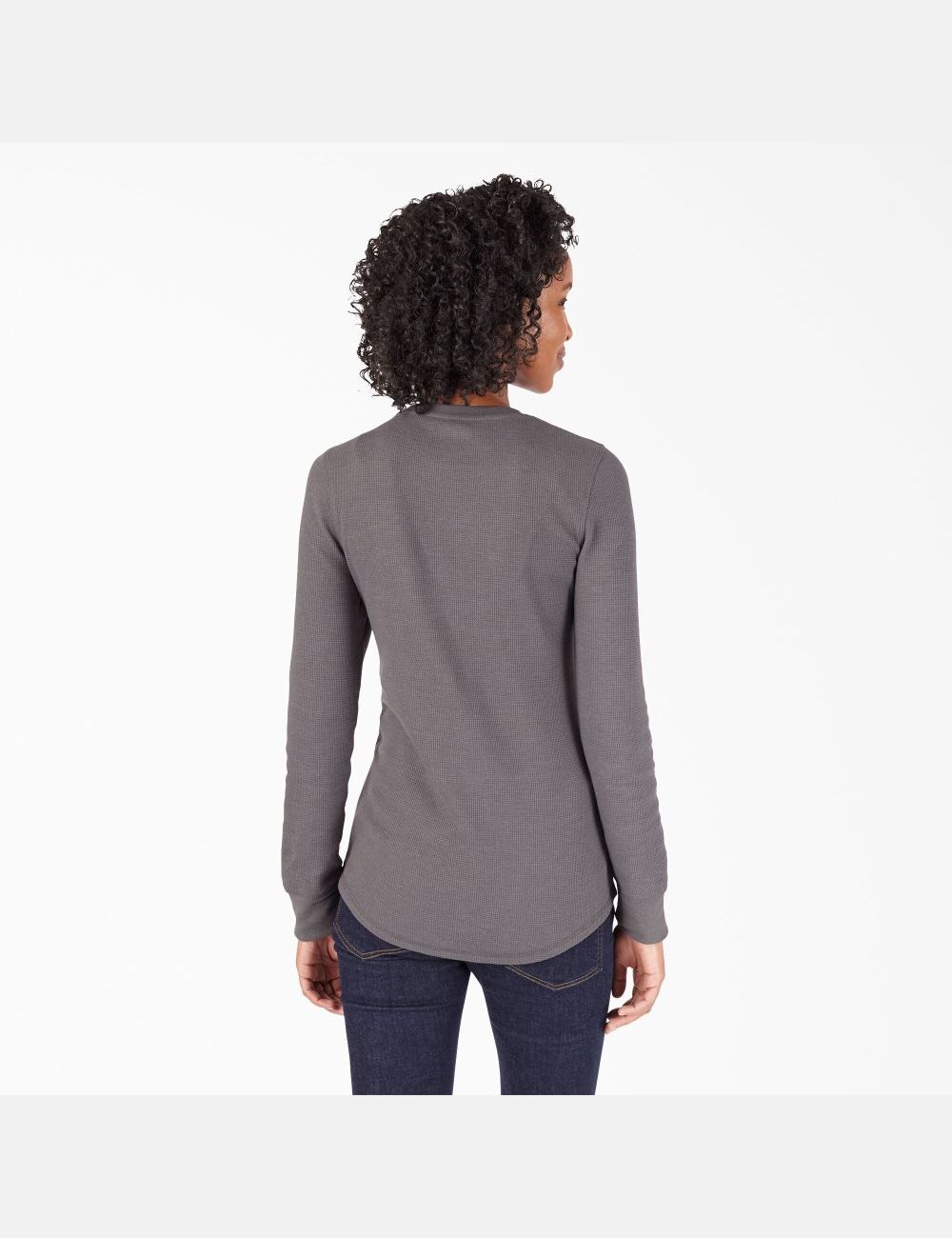 Long Sleeve Dickies Thermal Shirt Mujer Gris Oscuro | 9470681-QA