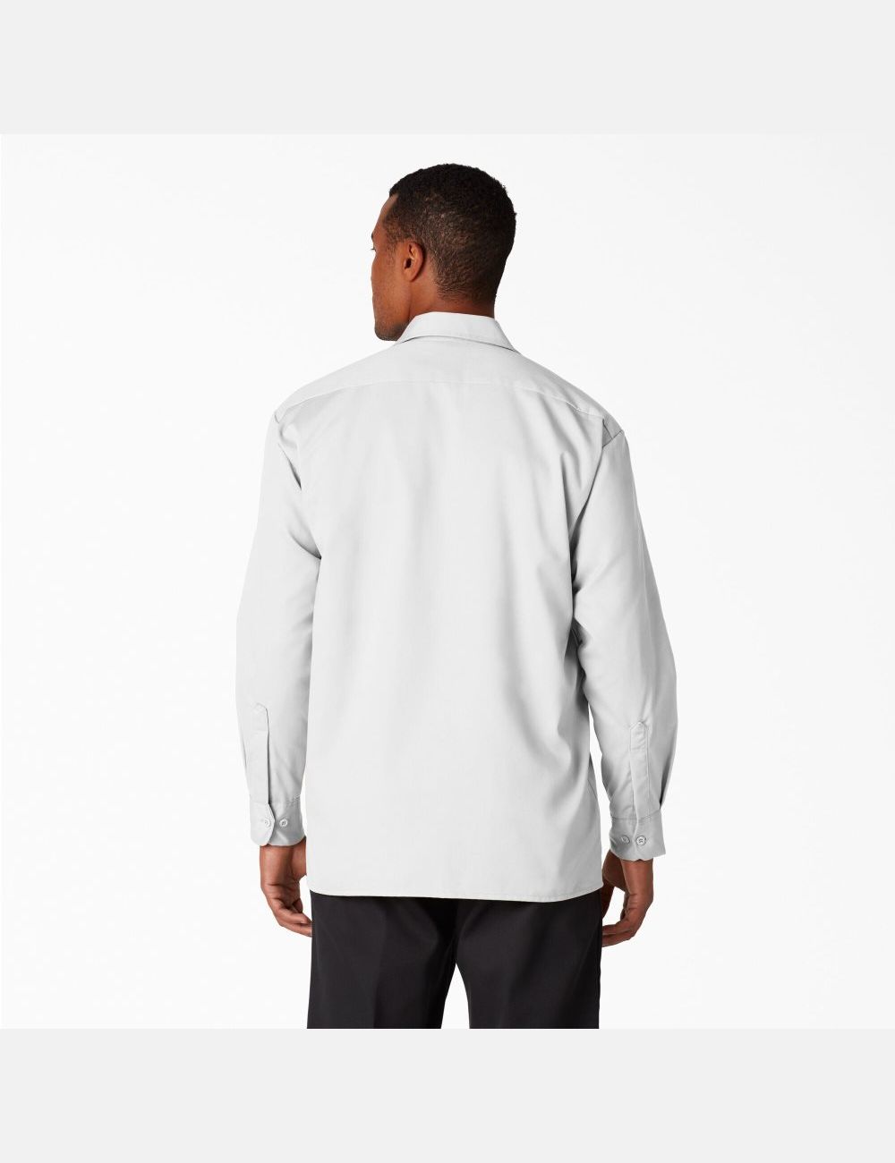 Long Sleeve Dickies Trabajo Shirt Hombre Blancas | 6409815-HN