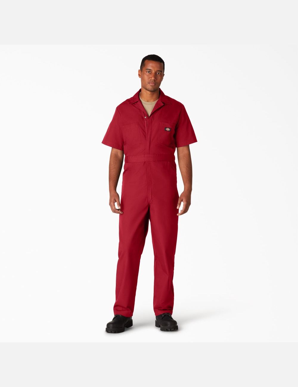 Monos Dickies Corta Sleeve Hombre Rojas | 8194320-XN