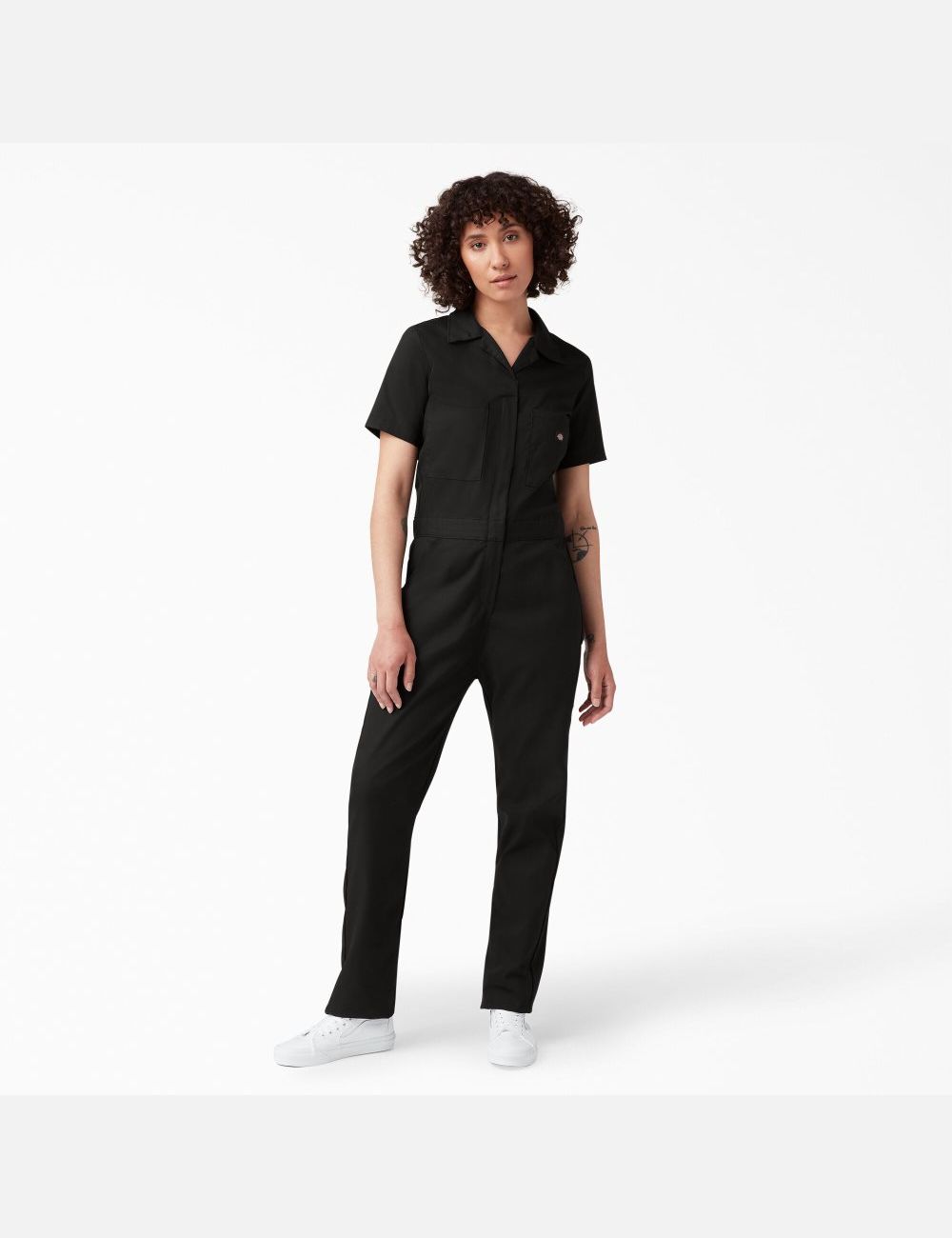 Monos Dickies FLEX Cooling Corta Sleeve Mujer Negras | 3296581-QX