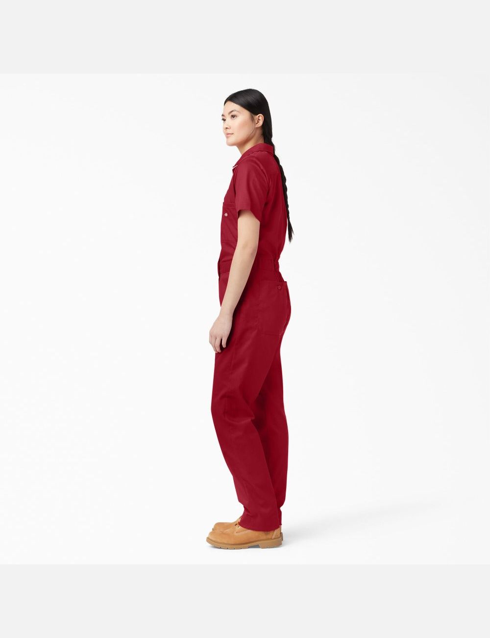 Monos Dickies FLEX Cooling Corta Sleeve Mujer Rojas | 7916482-XT