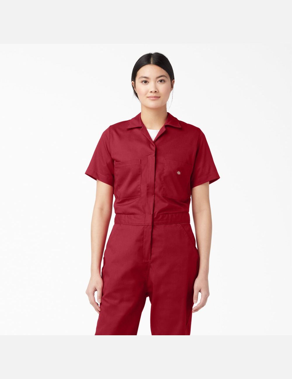 Monos Dickies FLEX Cooling Corta Sleeve Mujer Rojas | 7916482-XT