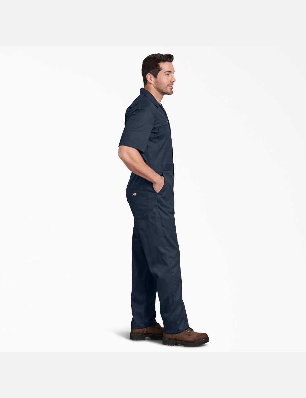 Monos Dickies FLEX Corta Sleeve Hombre Azul Marino | 9438612-GQ