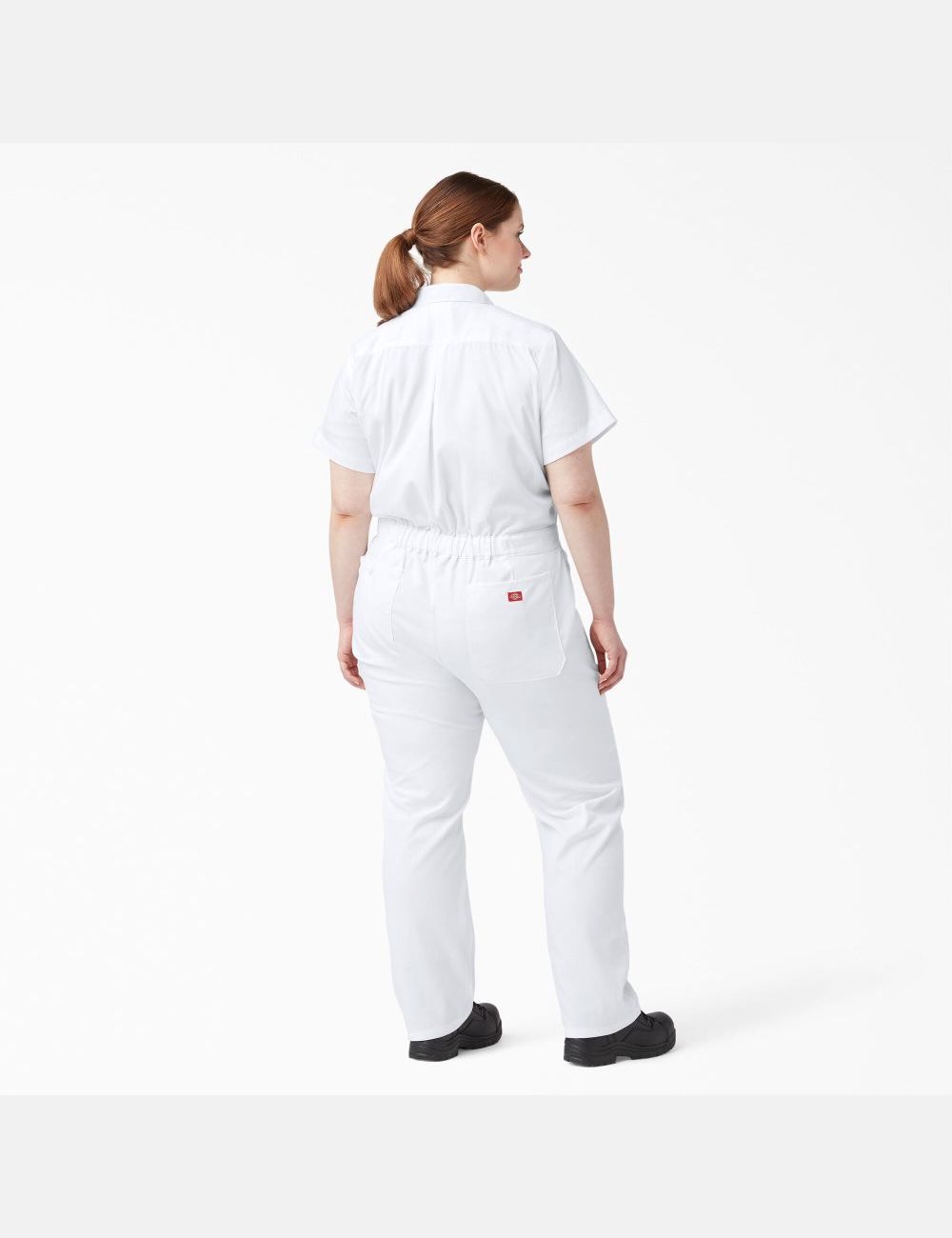 Monos Dickies Plus FLEX Cooling Corta Sleeve Mujer Blancas | 1938547-OJ