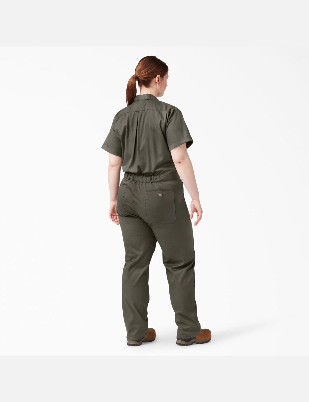 Monos Dickies Plus FLEX Cooling Corta Sleeve Mujer Verde | 4926305-ON