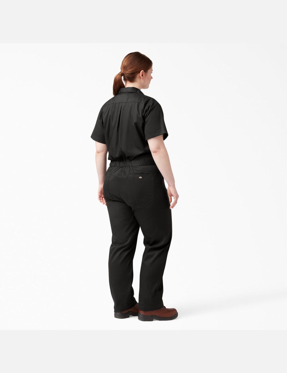 Monos Dickies Plus FLEX Cooling Corta Sleeve Mujer Negras | 5076243-UB